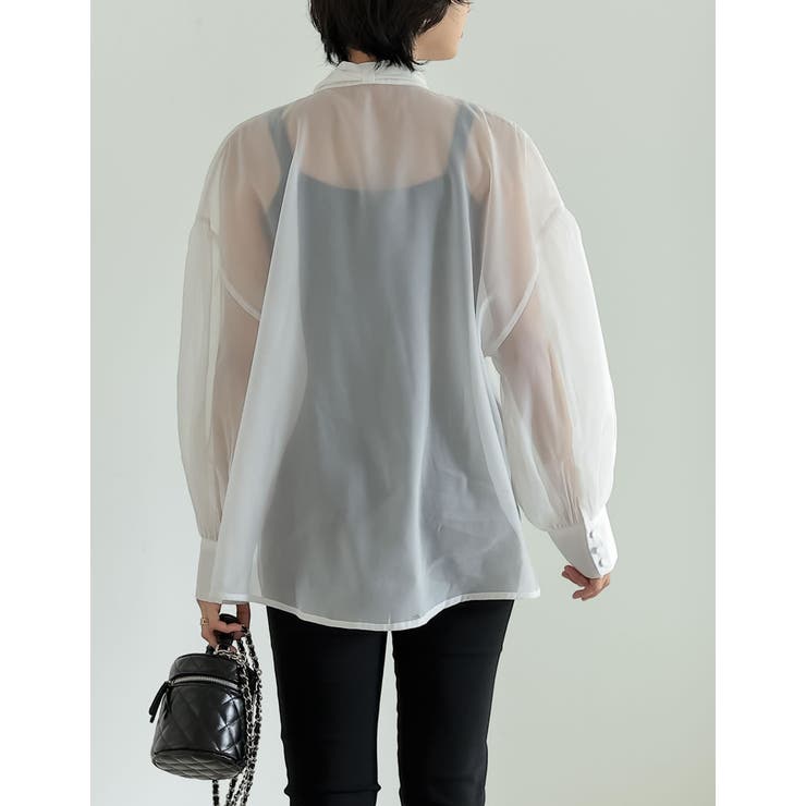 オーガンジーシアーボウタイブラウス | Re:EDIT | 詳細画像17 