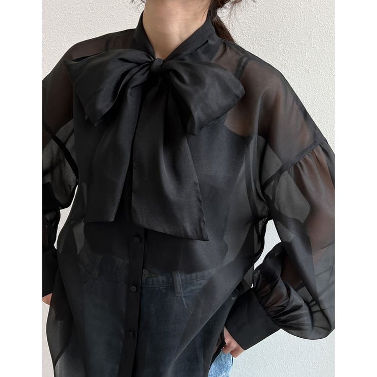 オーガンジーシアーボウタイブラウス | Re:EDIT | 詳細画像29 