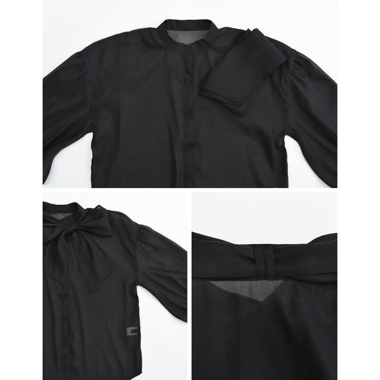 オーガンジーシアーボウタイブラウス | Re:EDIT | 詳細画像34 