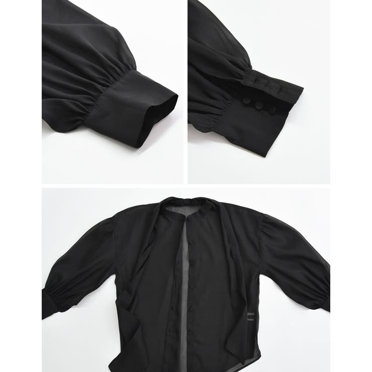 オーガンジーシアーボウタイブラウス | Re:EDIT | 詳細画像35 