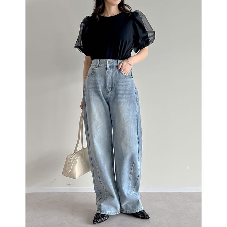 オーガンジースリーブ半袖トップス | Re:EDIT | 詳細画像26 