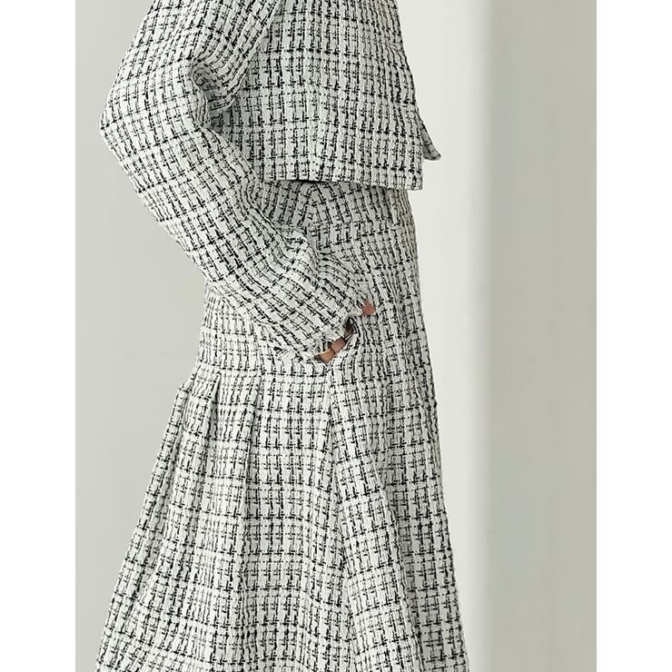 [低身長サイズ有]ツイードライクフレアスカート | Re:EDIT | 詳細画像14 