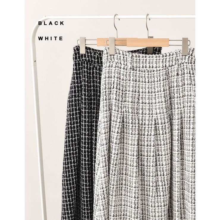 [低身長サイズ有]ツイードライクフレアスカート | Re:EDIT | 詳細画像2 