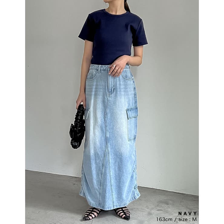 [累計販売枚数2 1万枚突破][華奢見えリブTシャツ]テレコリブクルーネック半袖… | Re:EDIT | 詳細画像16 