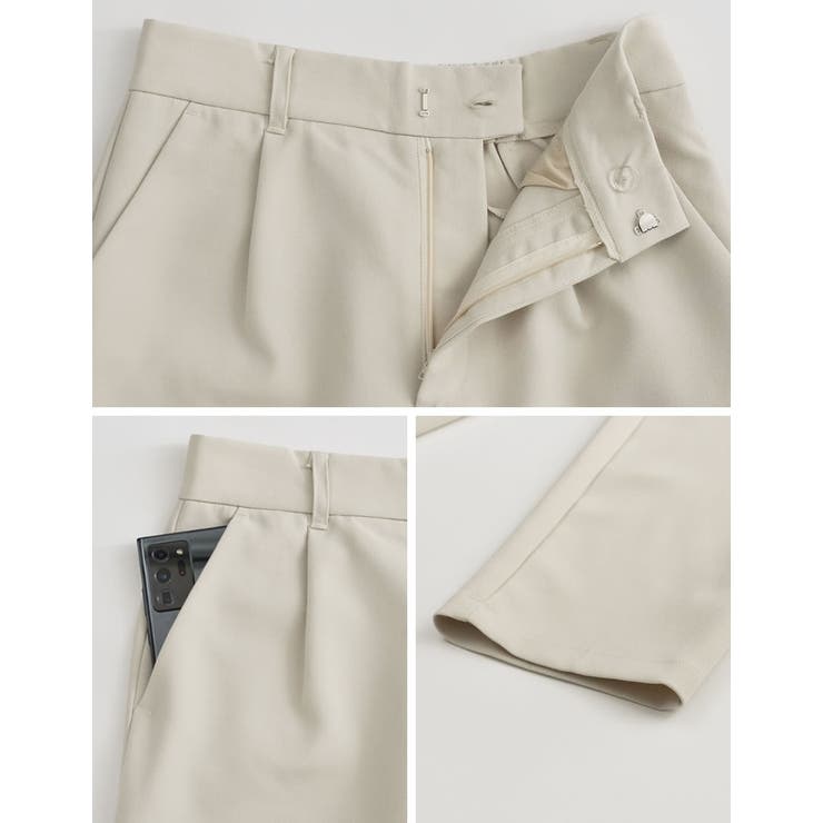 パールデザインブラウス＆テーパードパンツセットアップ | Re:EDIT | 詳細画像24 