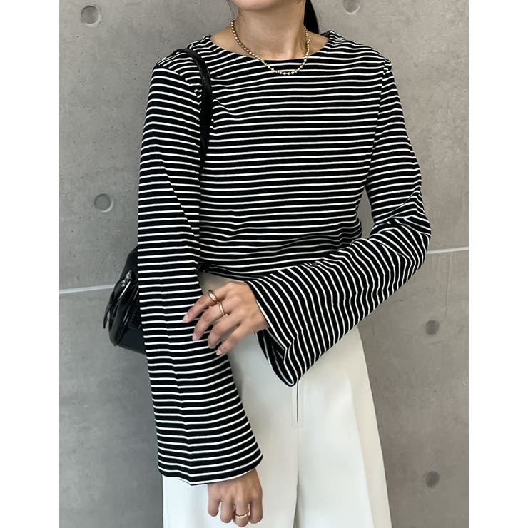 [新色追加][累計販売枚数1 9万枚突破]クルーネックフレアスリーブリブカットソ… | Re:EDIT | 詳細画像11 