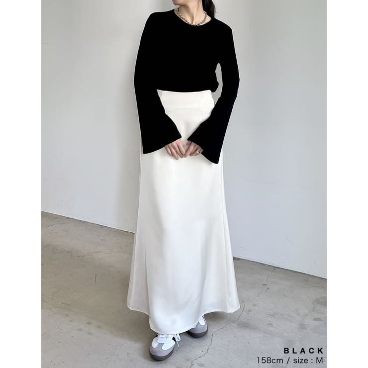 [新色追加][累計販売枚数1 9万枚突破]クルーネックフレアスリーブリブカットソ… | Re:EDIT | 詳細画像15 