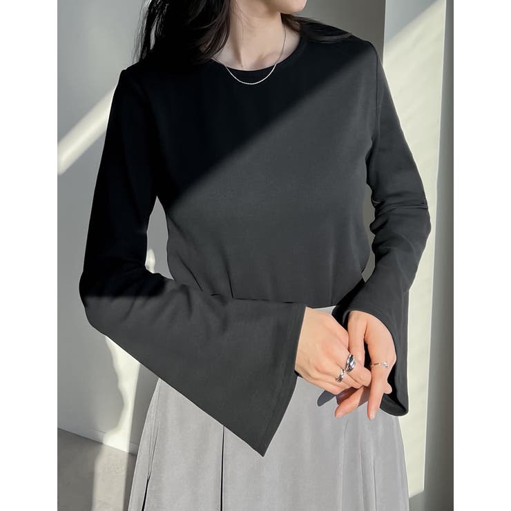 [新色追加][累計販売枚数1 9万枚突破]クルーネックフレアスリーブリブカットソ… | Re:EDIT | 詳細画像26 