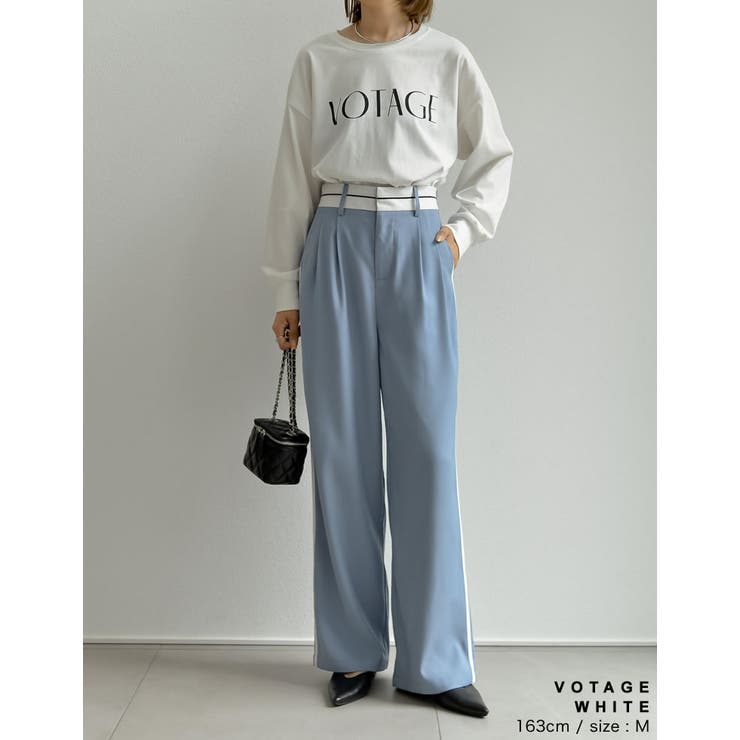 フロントロゴプリント長袖ロングTシャツ | Re:EDIT | 詳細画像29 