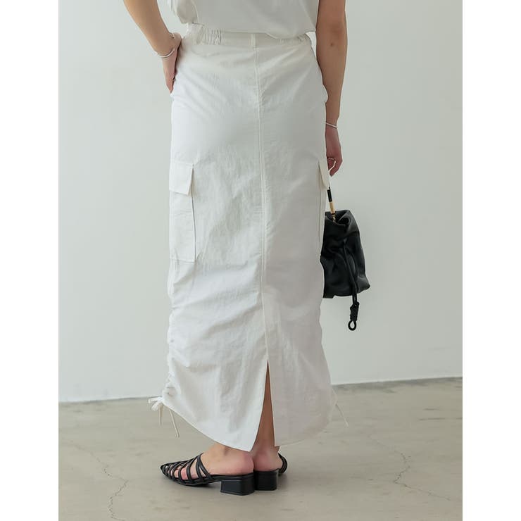 ミリタリーデザインギャザーカーゴスカート | Re:EDIT | 詳細画像11 