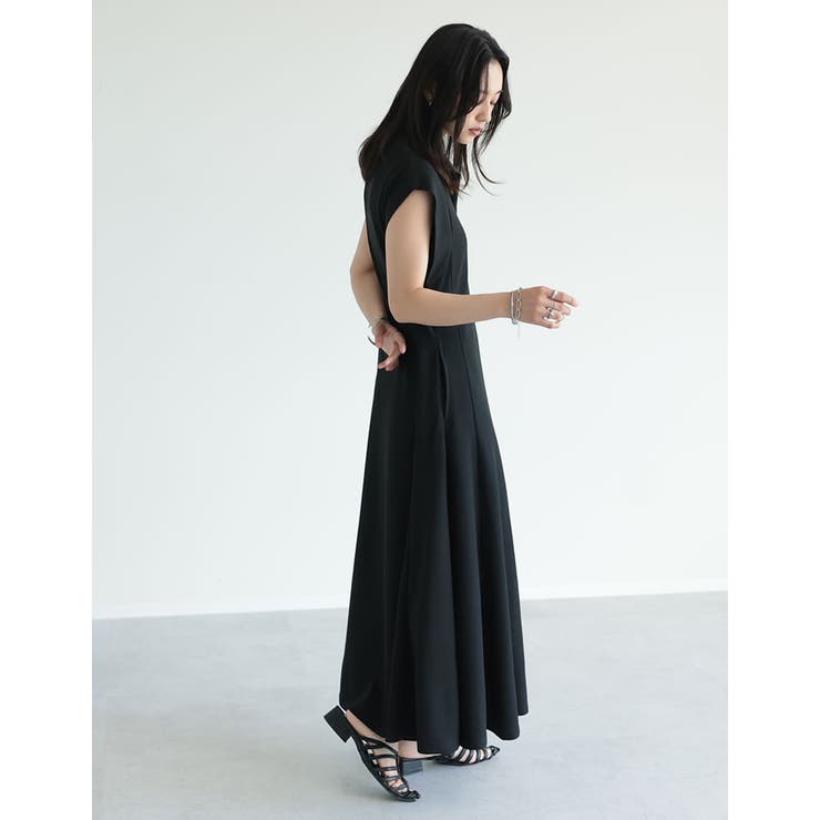 低身長/高身長サイズ有]キーネックフレンチスリーブポロ