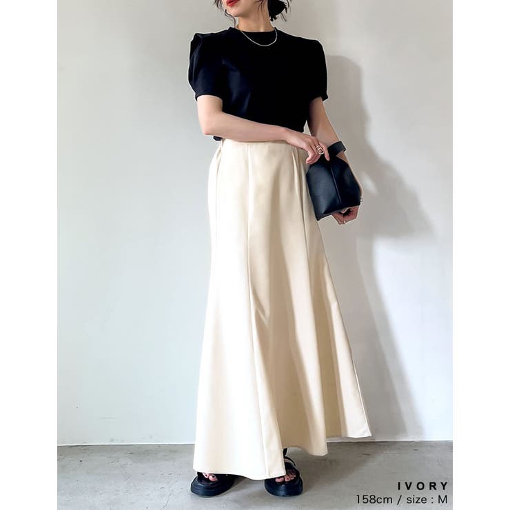 [低身長サイズ有]リネンライクマーメイドフレアスカート | Re:EDIT | 詳細画像8 