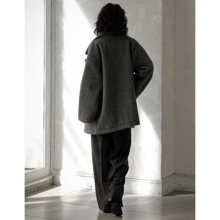 [低身長サイズ有]フェイクウールシャギーダブルテーラードジャケット | Re:EDIT | 詳細画像24 