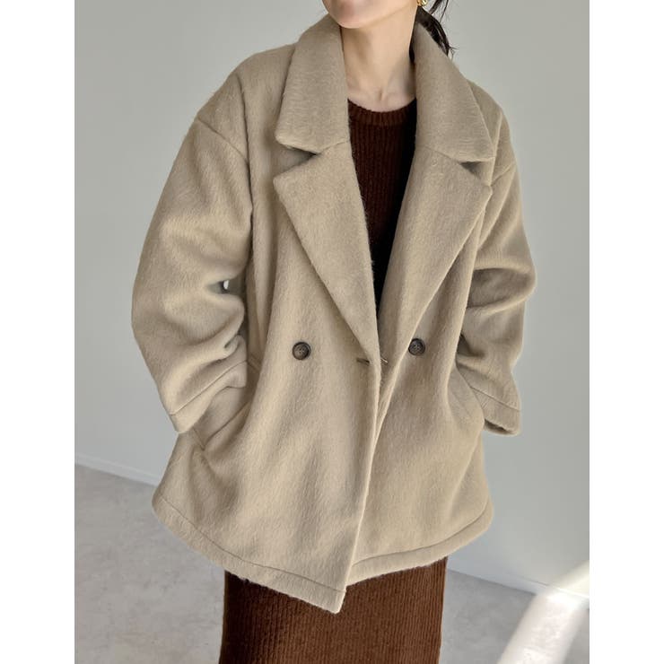 [低身長サイズ有]フェイクウールシャギーダブルテーラードジャケット | Re:EDIT | 詳細画像36 