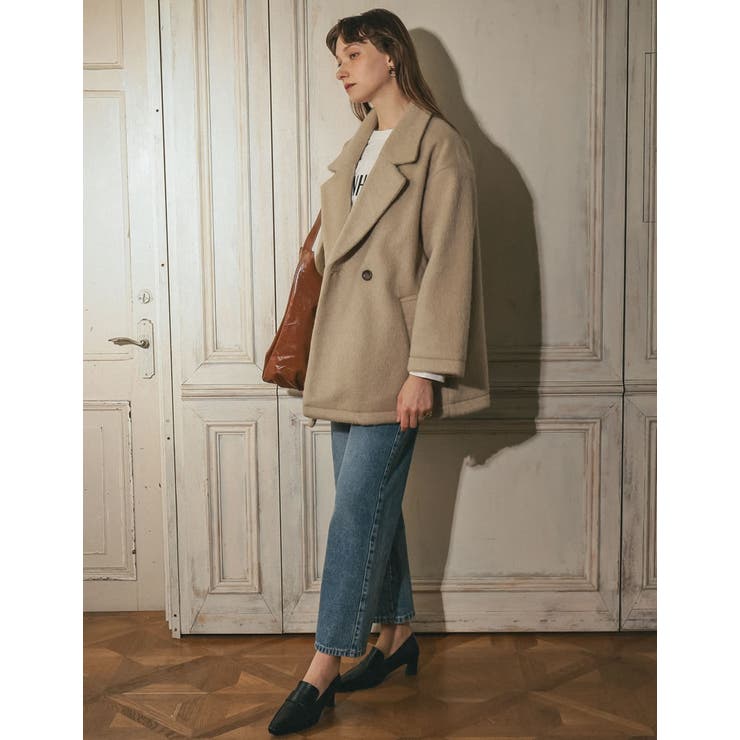 [低身長サイズ有]フェイクウールシャギーダブルテーラードジャケット | Re:EDIT | 詳細画像37 