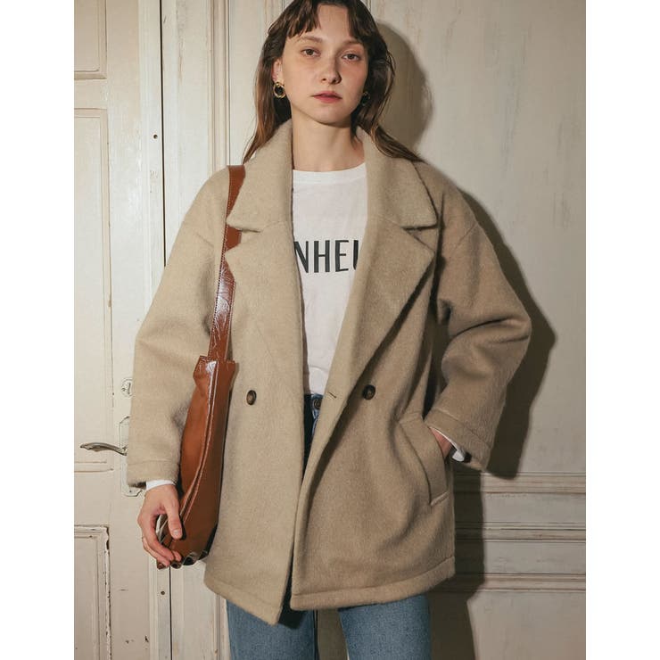 [低身長サイズ有]フェイクウールシャギーダブルテーラードジャケット | Re:EDIT | 詳細画像39 