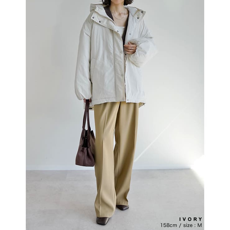 [HITアウター][低身長サイズ有]中綿入りオーバーサイズモンスターパーカーコー… | Re:EDIT | 詳細画像12 