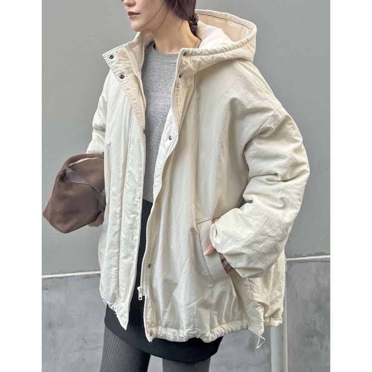 [HITアウター][低身長サイズ有]中綿入りオーバーサイズモンスターパーカーコー… | Re:EDIT | 詳細画像6 