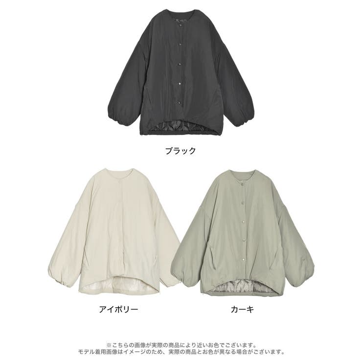 サイドジップノーカラー中綿ジャケット | Re:EDIT | 詳細画像18 