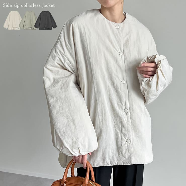 美品✨️エトロ ノーカラージャケット ペイズリージャカード アシンメトリージップ サイドジップノーカラー中綿ジャケット[品番：GS000021732]｜Re