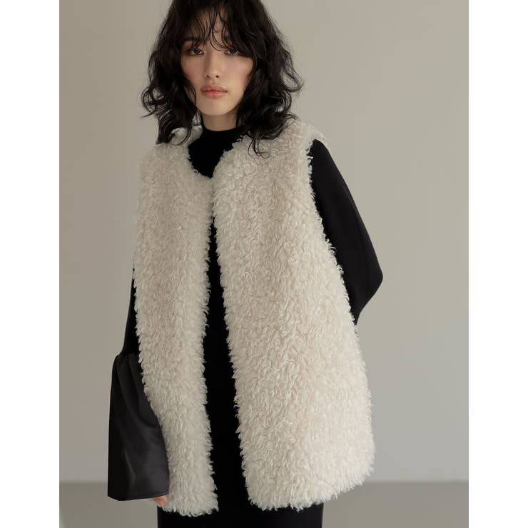 プードルフェイクファーミドルベスト | Re:EDIT | 詳細画像23 