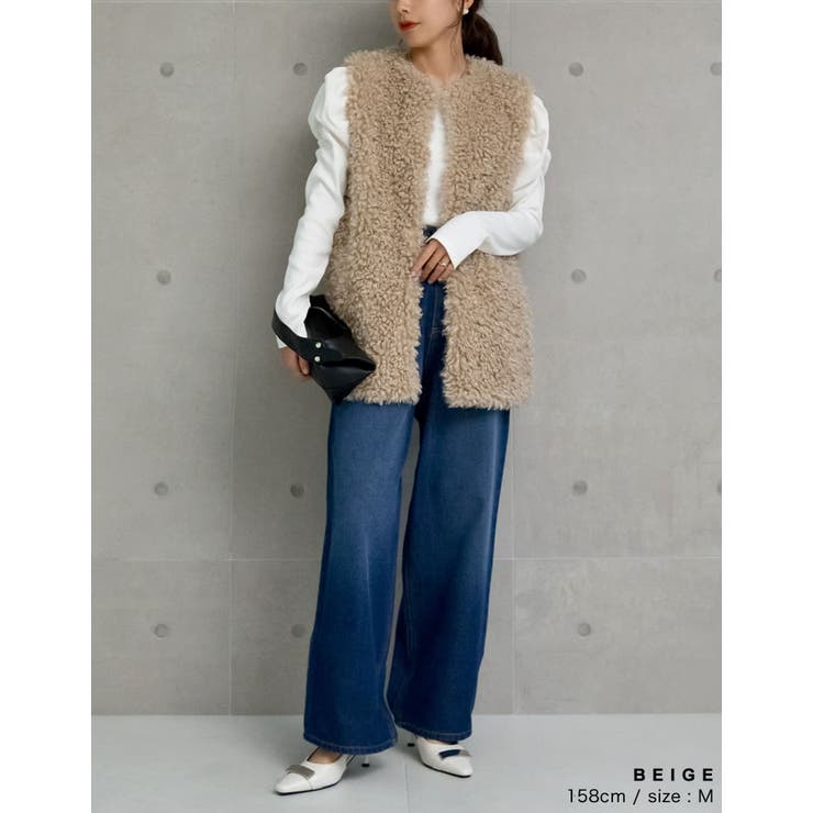 プードルフェイクファーミドルベスト | Re:EDIT | 詳細画像27 