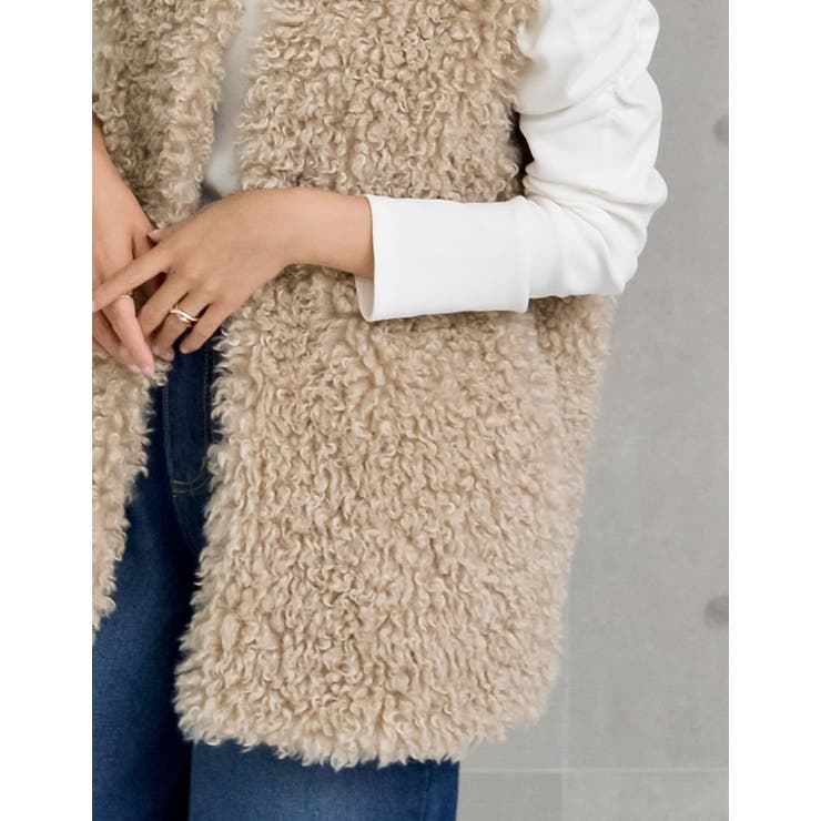 プードルフェイクファーミドルベスト | Re:EDIT | 詳細画像28 