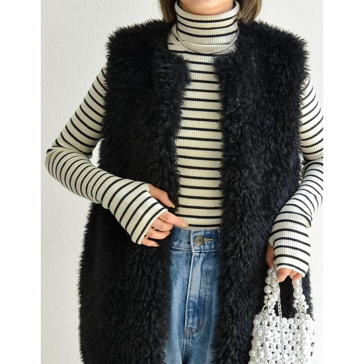 プードルフェイクファーミドルベスト | Re:EDIT | 詳細画像31 