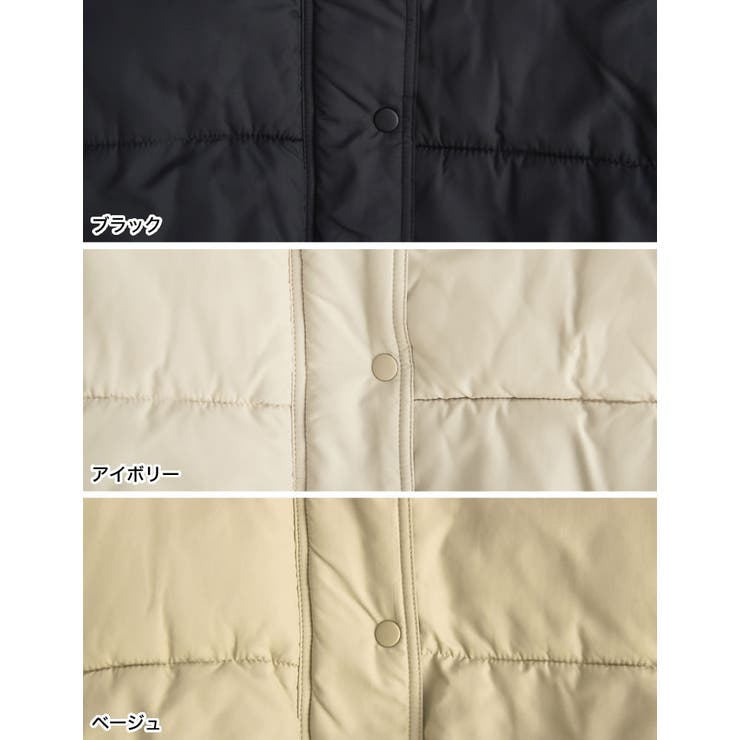 [低身長サイズ有]フード付きスタンドカラーフェイクダウン中綿ジャケット | Re:EDIT | 詳細画像19 