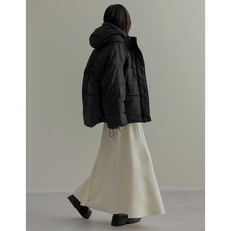 [低身長サイズ有]フード付きスタンドカラーフェイクダウン中綿ジャケット | Re:EDIT | 詳細画像28 