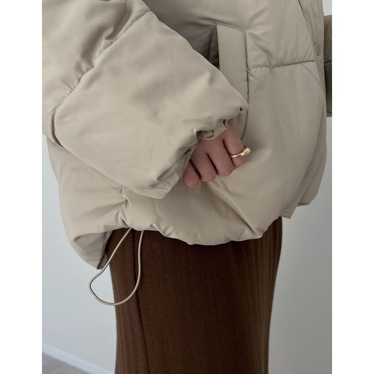 [低身長サイズ有]フード付きスタンドカラーフェイクダウン中綿ジャケット | Re:EDIT | 詳細画像32 