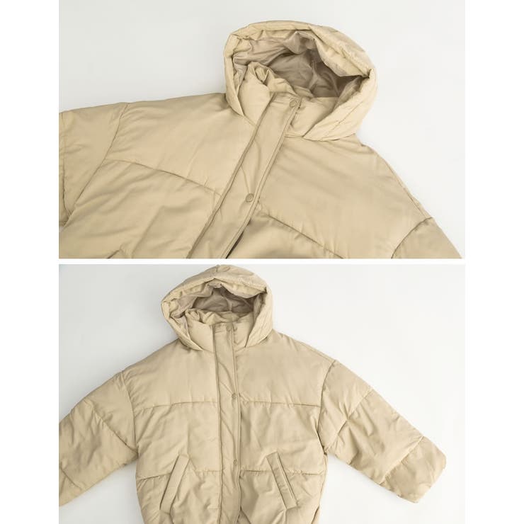 [低身長サイズ有]フード付きスタンドカラーフェイクダウン中綿ジャケット | Re:EDIT | 詳細画像39 