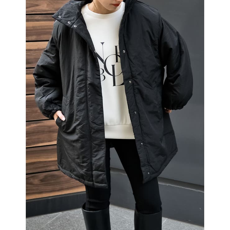 [低身長サイズ有]2WAYミドル丈ダウンライク中綿ジャケット | Re:EDIT | 詳細画像9 