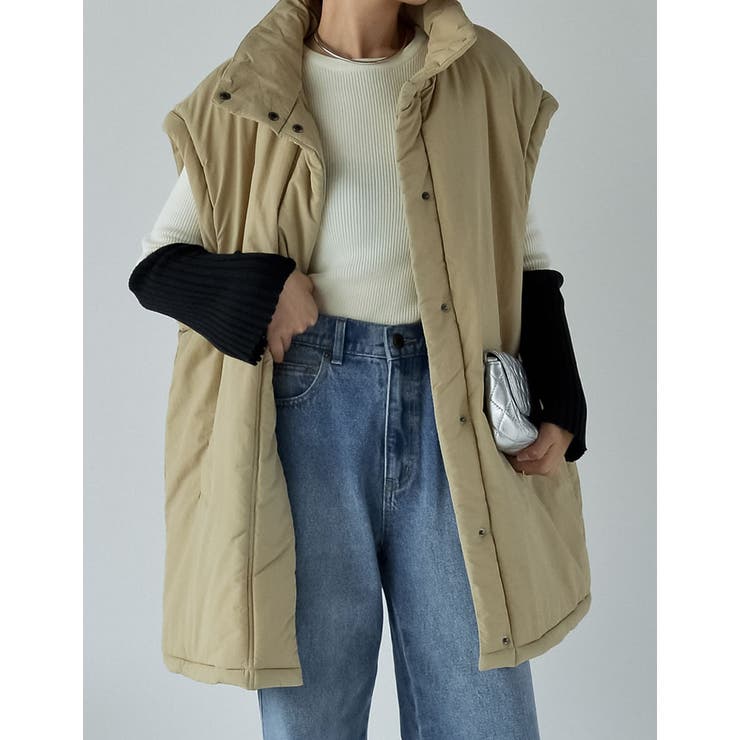 [低身長サイズ有]2WAYミドル丈ダウンライク中綿ジャケット | Re:EDIT | 詳細画像32 