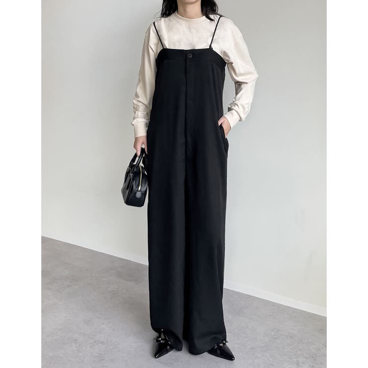 omekashi Vギャザーキャミサロペット　38 ブラック　新品未使用 Vギャザーキャミサロペット | Omekashi(オメカシ)レディース | PAL