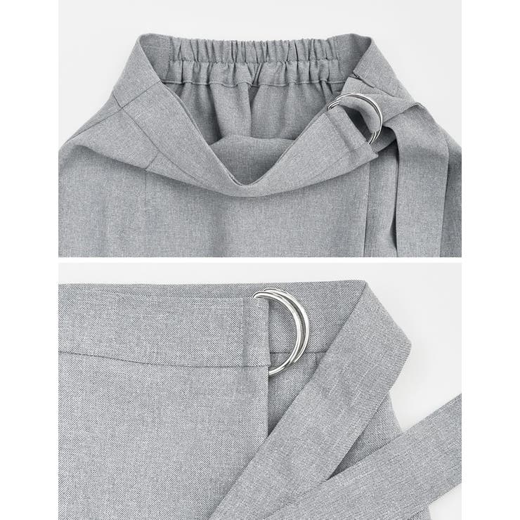 [新色追加][低身長/高身長サイズ有]ドライタッチラップベルトナロースカート | Re:EDIT | 詳細画像33 