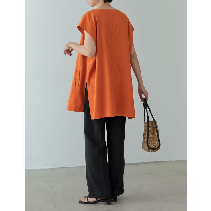 [低身長/高身長サイズ有][洗濯機で洗える]ドライタッチセンタープレスパンツ | Re:EDIT | 詳細画像13 