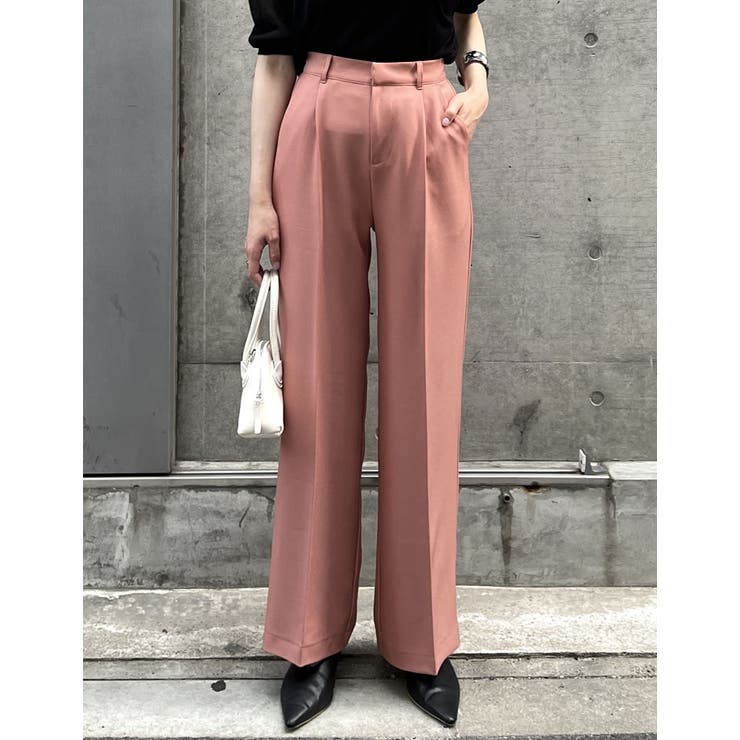 [低身長/高身長サイズ有][洗濯機で洗える]ドライタッチセンタープレスパンツ | Re:EDIT | 詳細画像3 