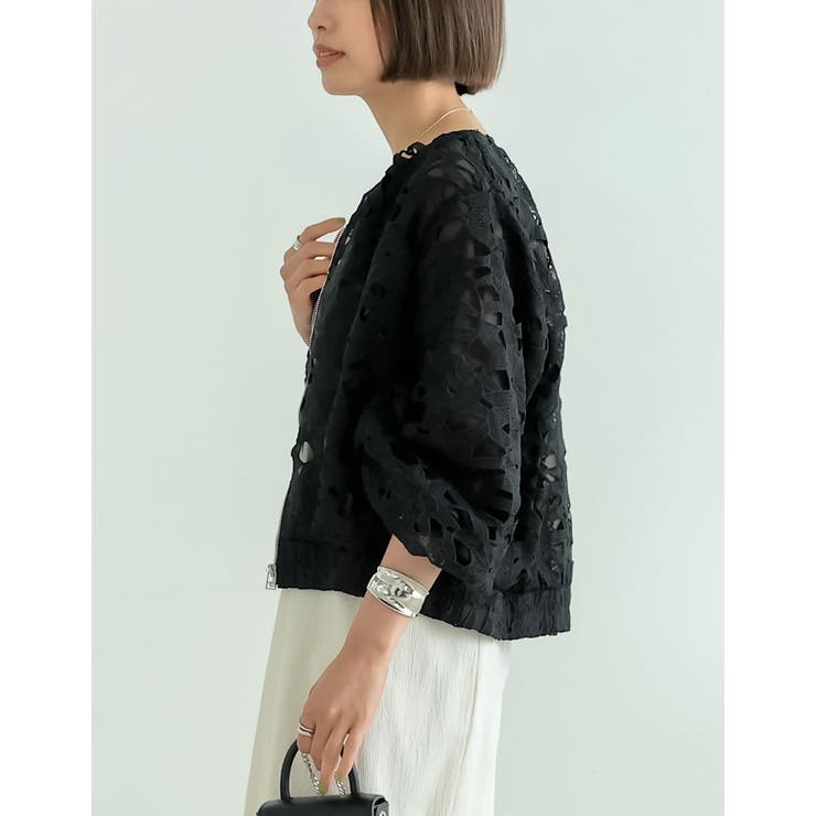 SUMMER DRESS COLLECTION]クロシェレースブルゾン[品番