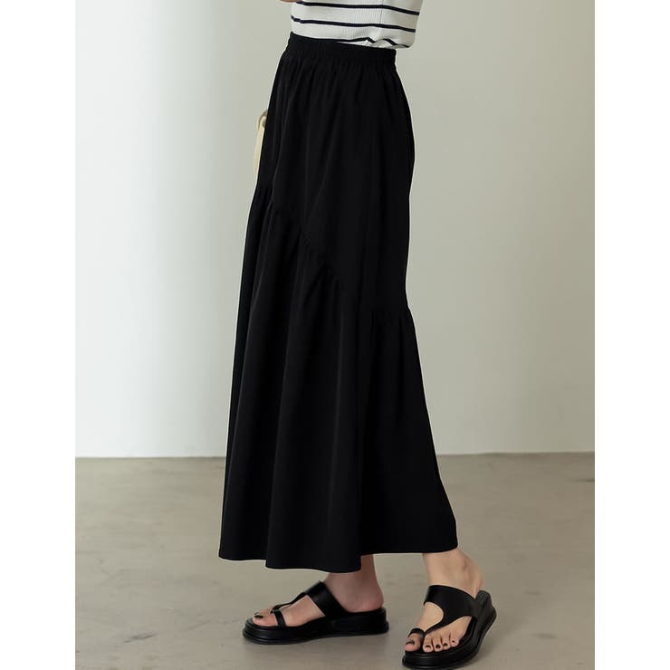 ギャザー切り替えティアードフレアスカート | Re:EDIT | 詳細画像7 