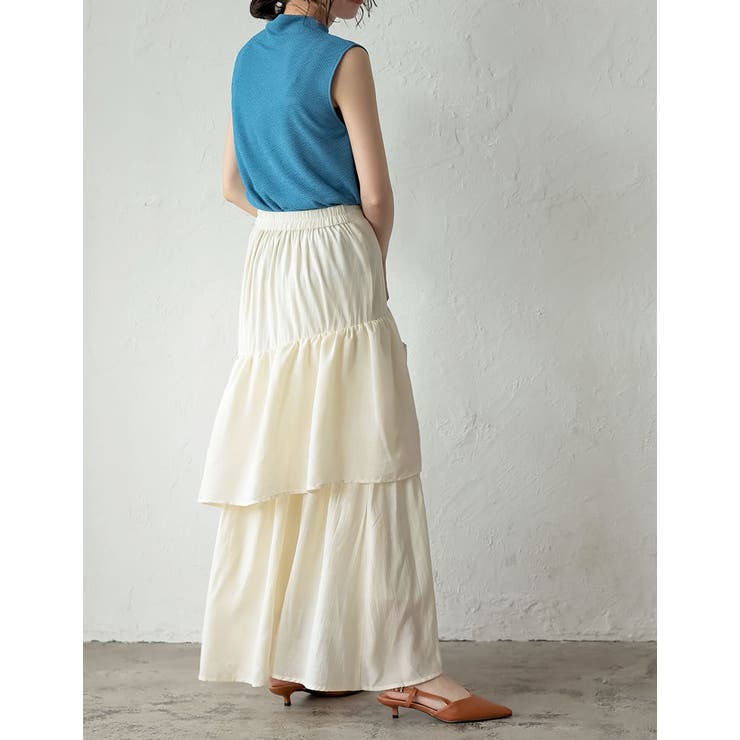 楊柳ランダムフリルティアードスカート | Re:EDIT | 詳細画像7 