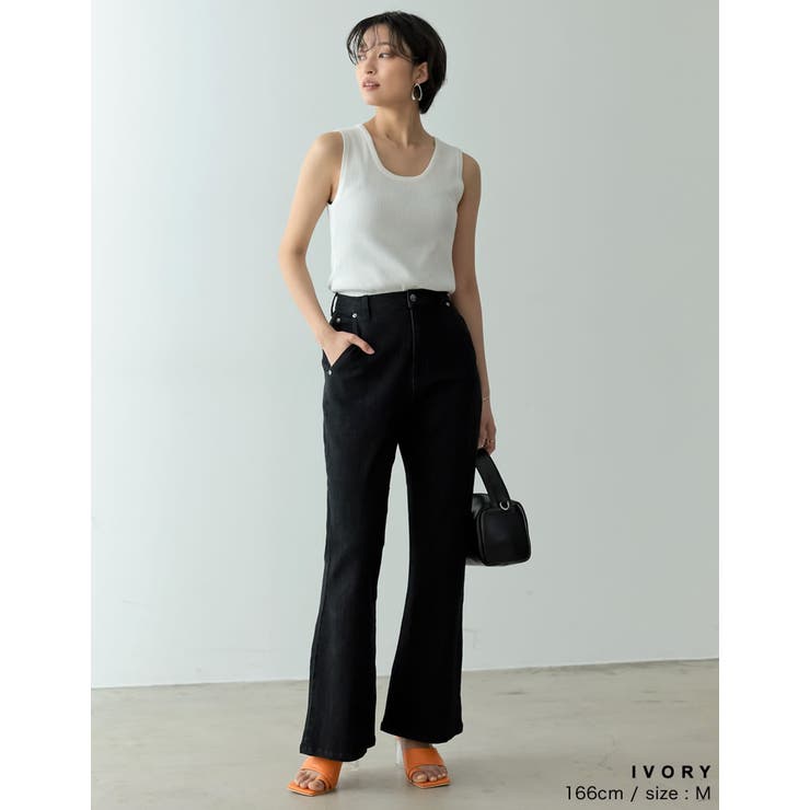 [洗濯機で洗える]カシミヤタッチサマーリブニットタンクトップ | Re:EDIT | 詳細画像17 