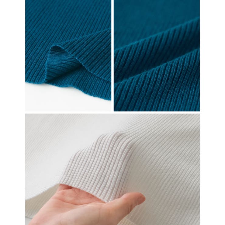 [洗濯機で洗える]カシミヤタッチサマーリブニットタンクトップ | Re:EDIT | 詳細画像28 