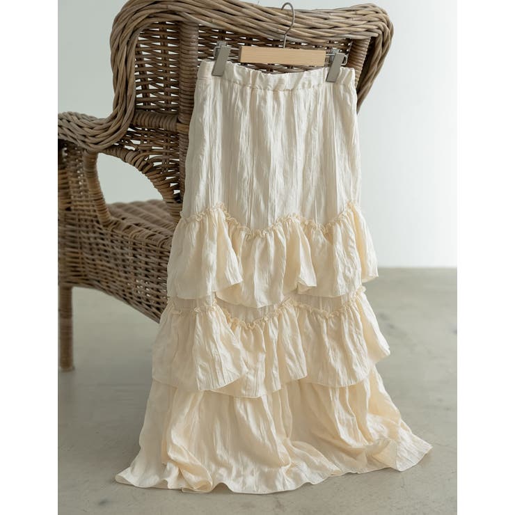 [低身長/高身長サイズ有]ワッシャークロスティアードスカート | Re:EDIT | 詳細画像32 