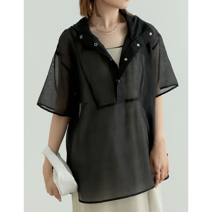 21SS sillage シアージ 半袖 アノラックパーカー ベージュ