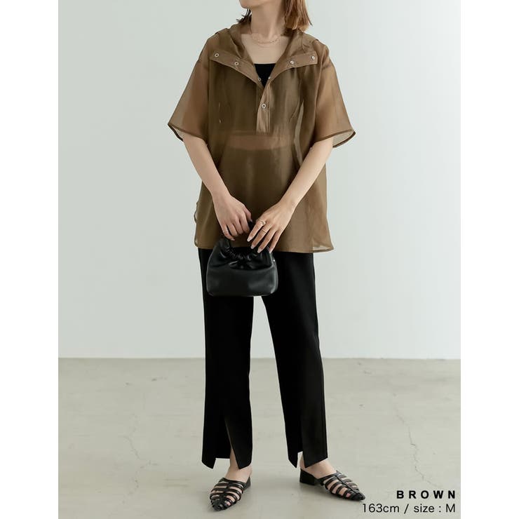 21SS sillage シアージ 半袖 アノラックパーカー ベージュ 21SS sillage シアージ 半袖 アノラックパーカー ベージュ
