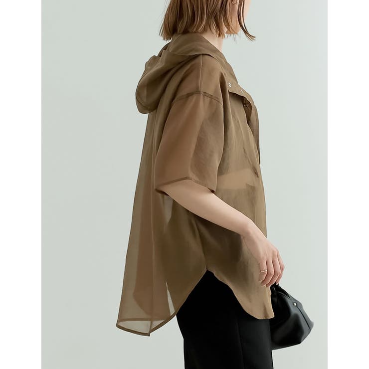 21SS sillage シアージ 半袖 アノラックパーカー ベージュ 21SS sillage シアージ 半袖 アノラックパーカー ベージュ