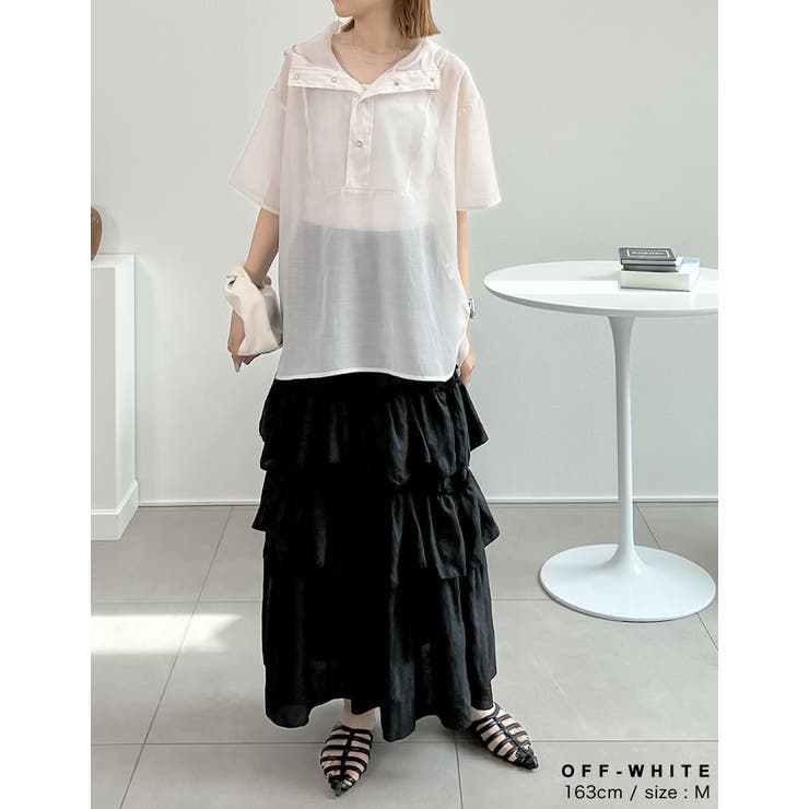 21SS sillage シアージ 半袖 アノラックパーカー ベージュ 21SS sillage シアージ 半袖 アノラックパーカー ベージュ