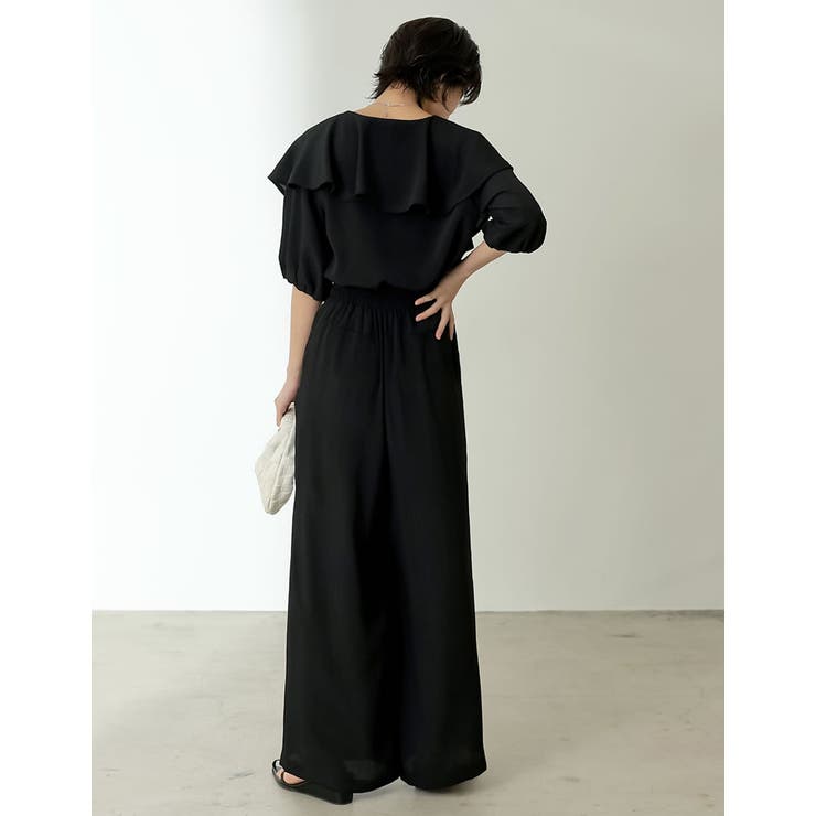 [低身長/高身長サイズ有]楊柳クレープストレートパンツ | Re:EDIT | 詳細画像10 