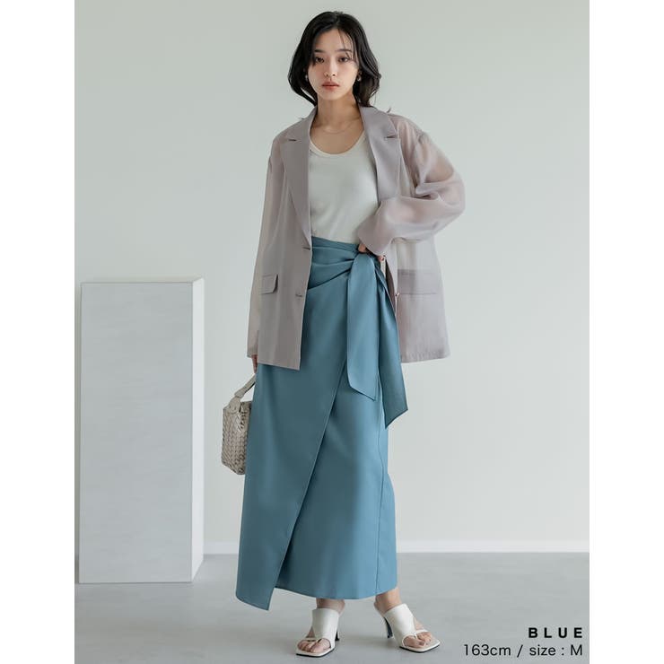 [新色追加][低身長サイズ有]コットンリネンラップ風スカート | Re:EDIT | 詳細画像17 